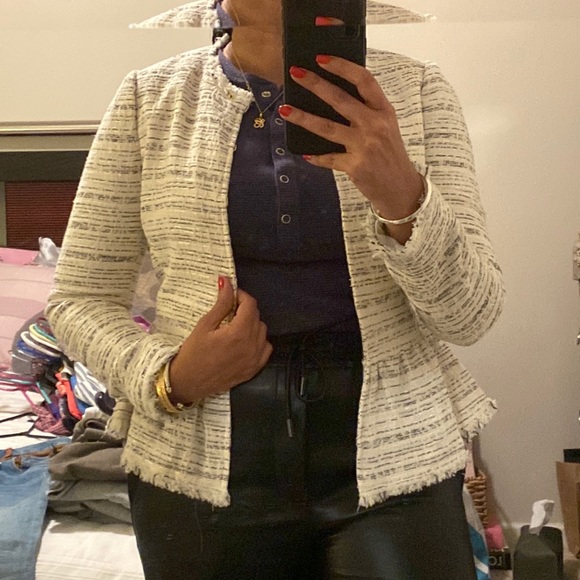 Rebecca Taylor tweed peplum blazer